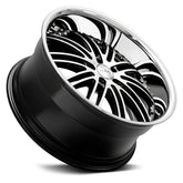 XIX Exotic® X23 Gloss Black Machined Face with Stainless Steel Lip Wheel