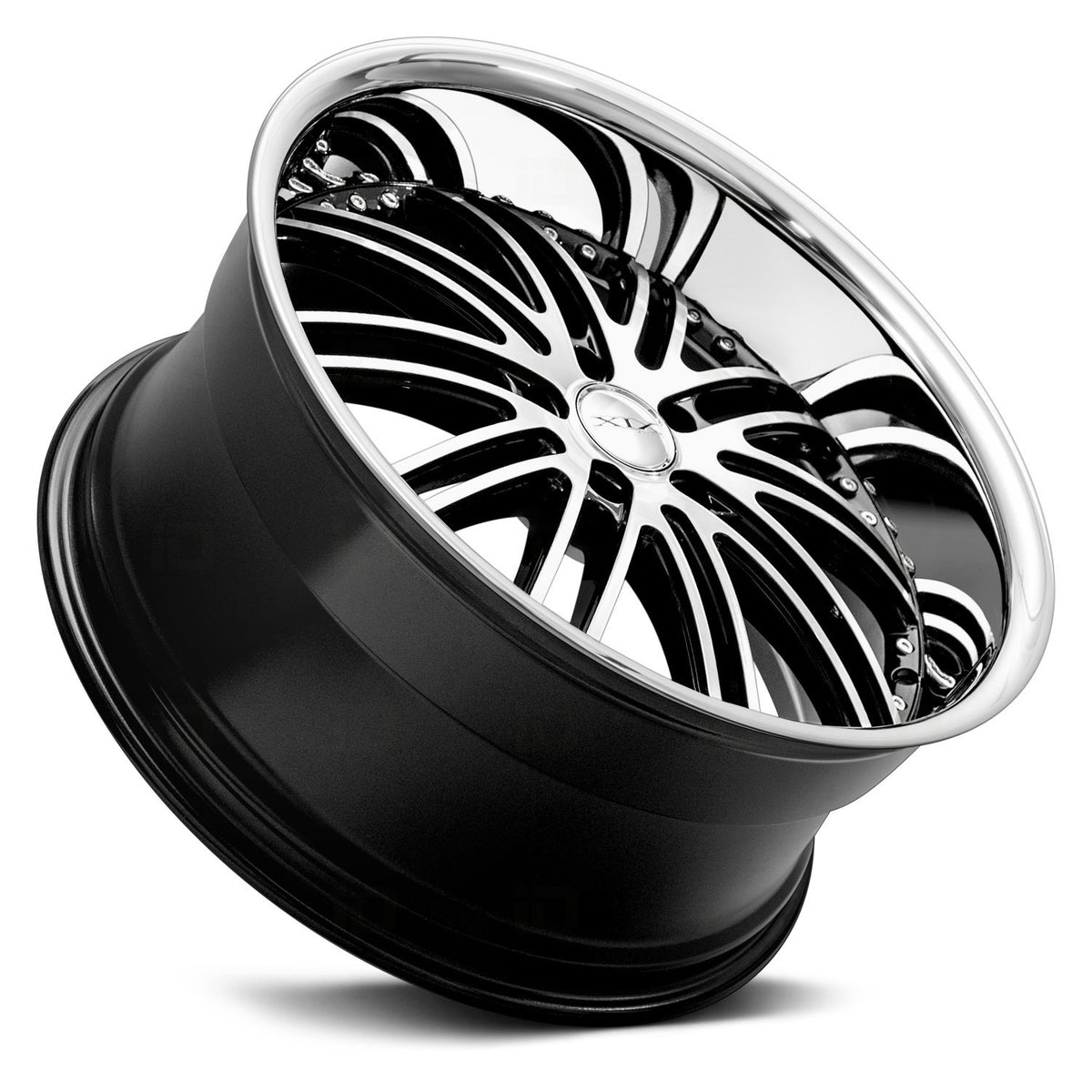 XIX Exotic® X23 Gloss Black Machined Face with Stainless Steel Lip Wheel